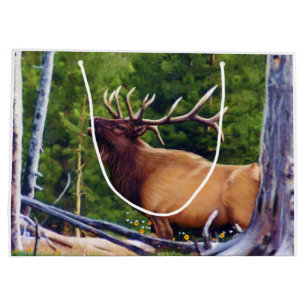 Sacola Para Presentes Grande O Bugler Elk Bull
