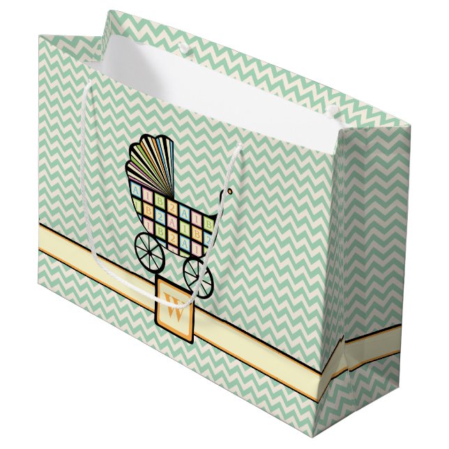 Sacola Para Presentes Grande O carrinho do bebê arranja-se (Frente inclinada)