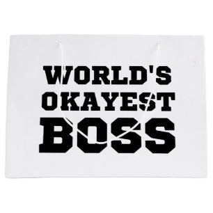 Sacola Para Presentes Grande O Chefe mais Okayest do Mundo