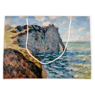 Sacola Para Presentes Grande O Cliff do Aval, Monet