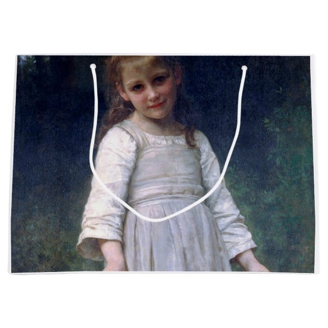 Sacola Para Presentes Grande O Curtsey, Bouguereau (Frente)