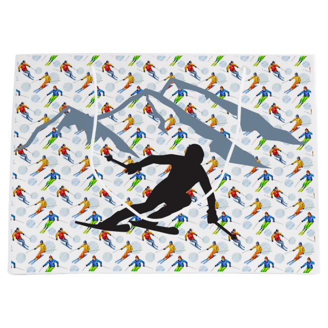 Sacola Para Presentes Grande O esquiador (Frente)