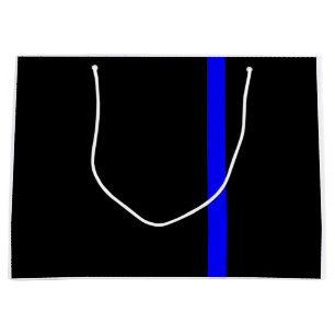Sacola Para Presentes Grande O Estilo Vertical da Linha Azul-Fino Simbólico