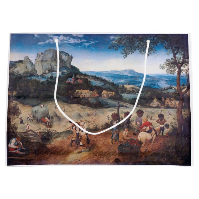 Sacola Para Presentes Grande O Haymaking, Pieter Bruegel (Frente)