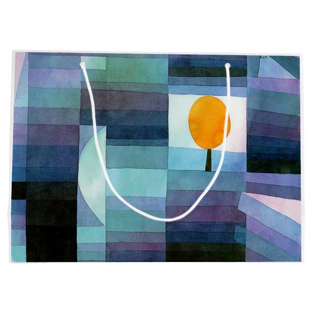 Sacola Para Presentes Grande O mensageiro do outono, Klee (Verso)