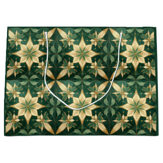 Sacola Para Presentes Grande O Natal Elegante - Estrela