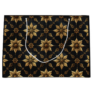 Sacola Para Presentes Grande O Natal Elegante - Flor