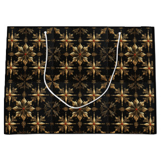Sacola Para Presentes Grande O Natal Elegante - Preto