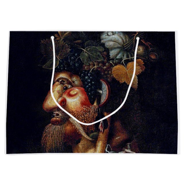 Sacola Para Presentes Grande O outono, Arcimboldo (Frente)