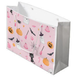 Sacola Para Presentes Grande O pequeno Boo quase deve ser rosa para o halloween