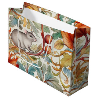 Sacola Para Presentes Grande O pequeno rato nas folhas