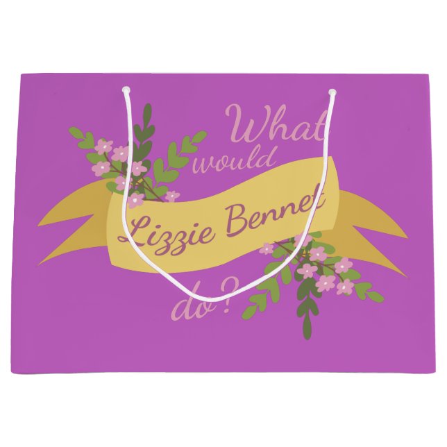 Sacola Para Presentes Grande O Que Lizzie Bennet Faria? II (Frente)