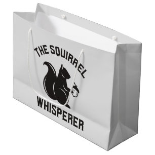 Sacola Para Presentes Grande O Sussuro de Esquilo   Squirrel Lover