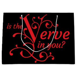 Sacola Para Presentes Grande O Verve está em você? Preto e Vermelho. Voltado Pa