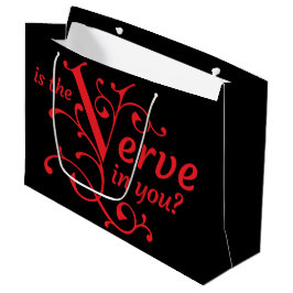 Sacola Para Presentes Grande O Verve está em você? Preto e Vermelho. Voltado Pa