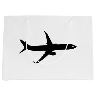 Sacola Para Presentes Grande O vôo da sombra do avião dos aviões personaliza