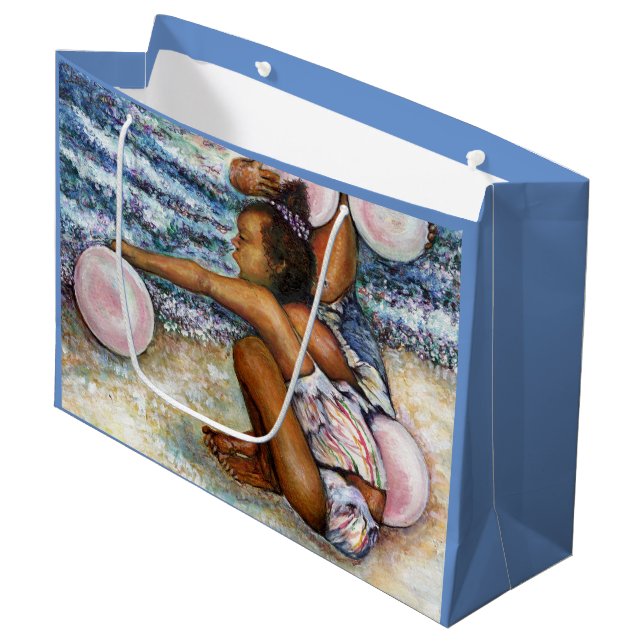 Sacola Para Presentes Grande Obcecado com Conquistar o Impossível (Frente inclinada)