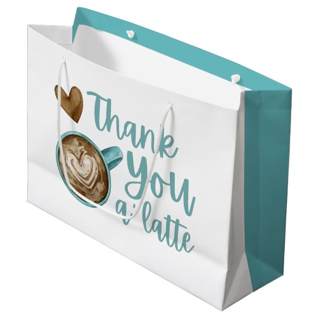 Sacola Para Presentes Grande Obrigado A'Latte Gift Bag (Frente inclinada)
