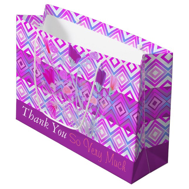 Sacola Para Presentes Grande Obrigado Bolsa Style Gift Bag (Frente inclinada)