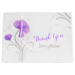 Sacola Para Presentes Grande Obrigado de casamento de Watercolor você personali