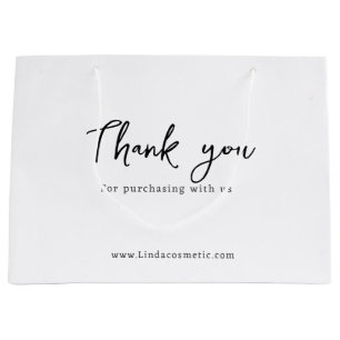 Sacola Para Presentes Grande obrigado por comprar conosco, compras