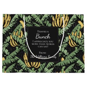 Sacola Para Presentes Grande Obrigados negros, uma apreciação sobre bananas tro