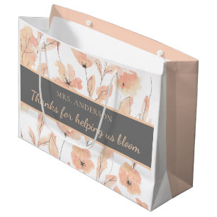 Sacola Para Presentes Grande Obrigados Para Nos Ajudar A Bloom Gift Bag