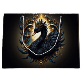 Sacola Para Presentes Grande Obsidian Swan of Silent Grace – Dark Fantasy 