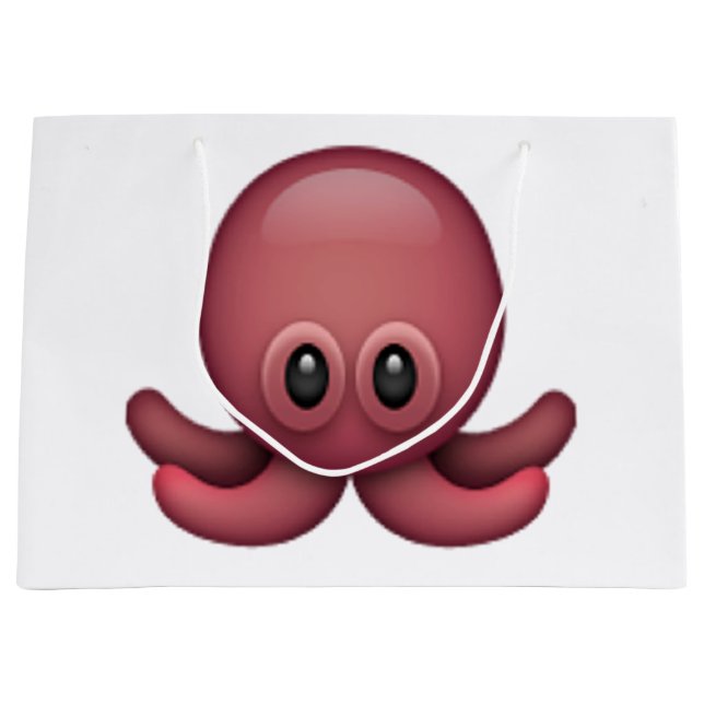 Sacola Para Presentes Grande Octopus - Emoji (Frente)