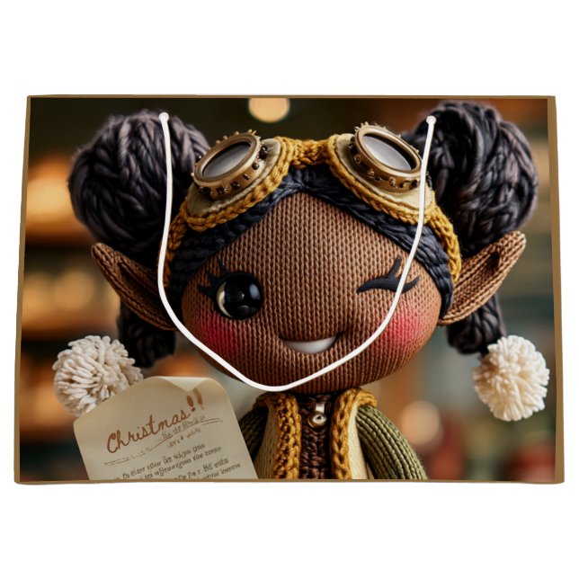 Sacola Para Presentes Grande  Official Elf Report  (Frente)