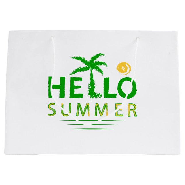 Sacola Para Presentes Grande Olá Summer (Frente)