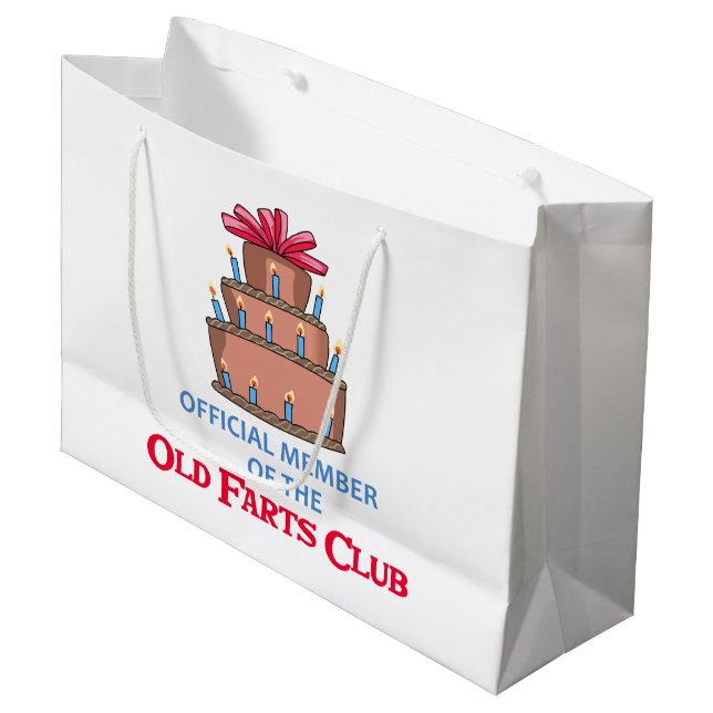Sacola Para Presentes Grande Old Farts Club (Frente inclinada)
