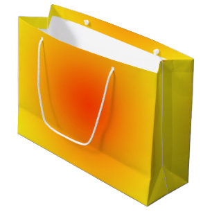 Sacola Para Presentes Grande Ombre de Gradação Sunny Laranja Amarelo
