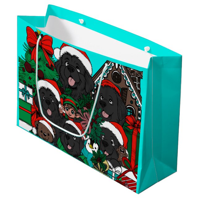 Sacola Para Presentes Grande Onde está (Waldo) Newfy? (Frente inclinada)