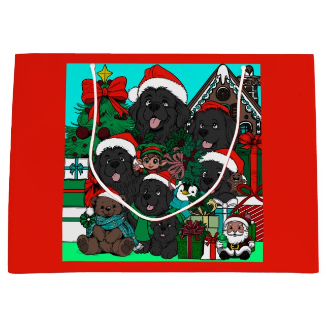 Sacola Para Presentes Grande Onde está (Waldo) Newfy? (Frente)