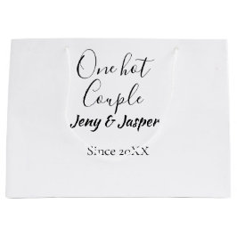 Sacola Para Presentes Grande One hot couple add name since 20XX year date