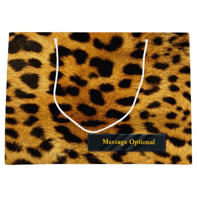 Sacola Para Presentes Grande Opções do Leopardo 2 (Frente)