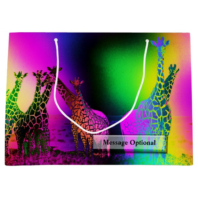 Sacola Para Presentes Grande Opções do Retro Africa 1 (Frente)