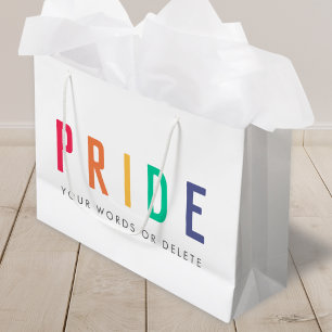 Sacola Para Presentes Grande Orgulho Gay LGBTQ Arco-Íris Moderno