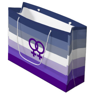 Sacola Para Presentes Grande Orgulho WLW de amor lésbico