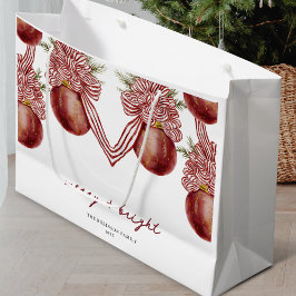 Sacola Para Presentes Grande Ornament Strike Natal Feriado Brilho de Feliz