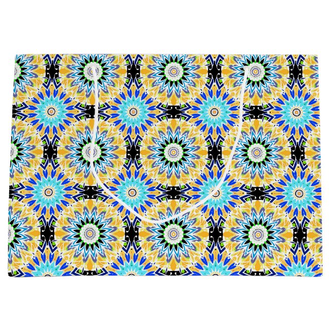 Sacola Para Presentes Grande Ornamento étnico (Frente)