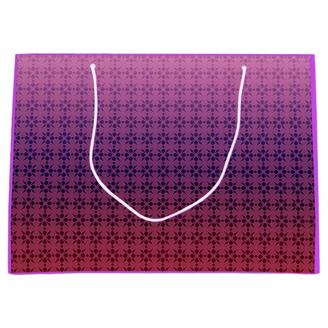 Sacola Para Presentes Grande Ornamento floral (Frente)