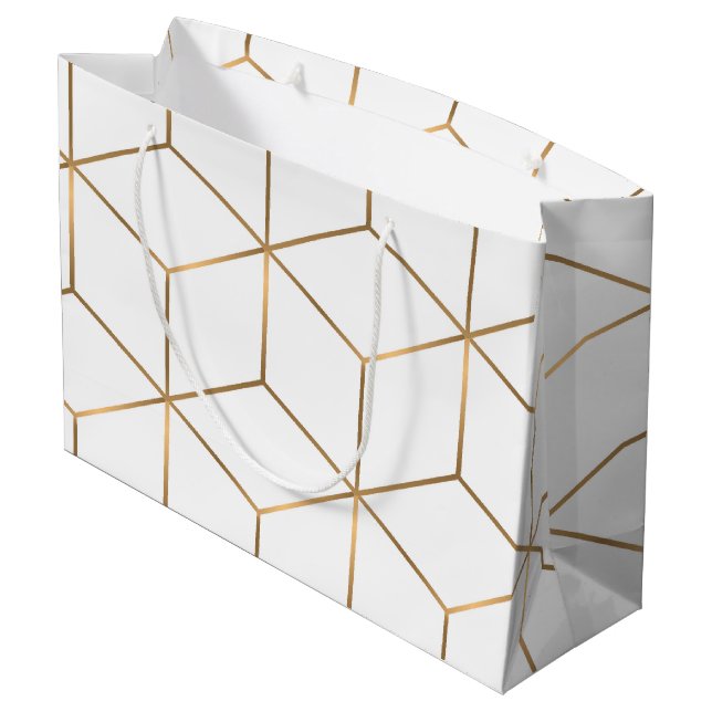 Sacola Para Presentes Grande Ornamentos de luxo 3 (Verso inclinado)