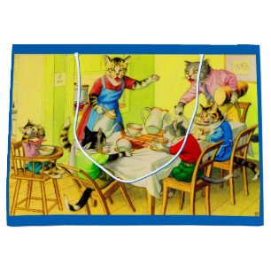 Sacola Para Presentes Grande Os gatos Alfred Mainzer Jantam impressão
