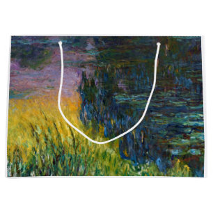 Sacola Para Presentes Grande Os Lírios De Água - Sol De Arranque, Claude Monet,