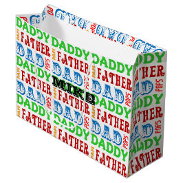 Sacola Para Presentes Grande Os nomes do pai personalizaram o grande saco do