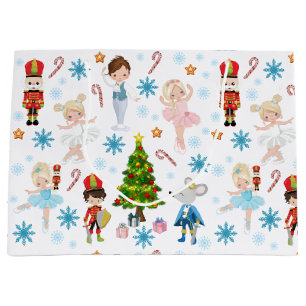 Sacola Para Presentes Grande Os personagens do pregador Clara Winter Christmas