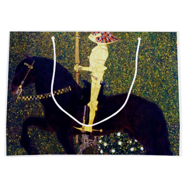 Sacola Para Presentes Grande Ouro Knight, Gustav Klimt (Frente)