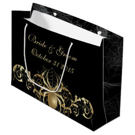 Sacola Para Presentes Grande Ouro Spider Gift Bag